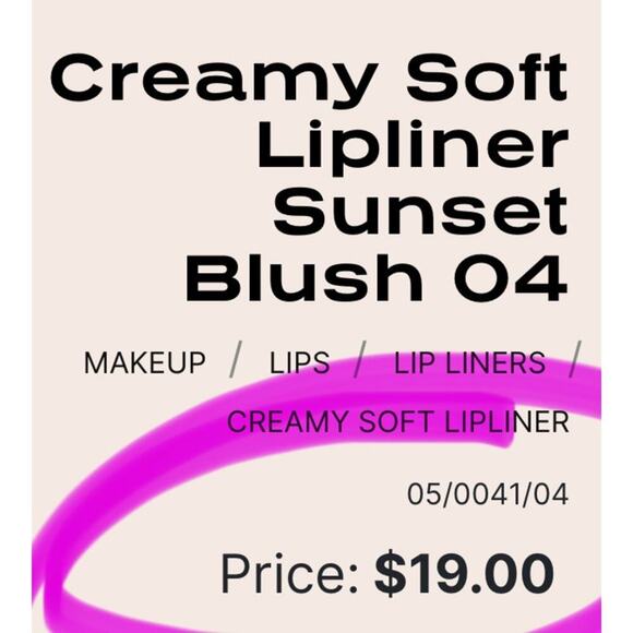 INGLOT Creamy Soft Lipliner Sunset Blush 04 | Long-Wear Matte NEW - Picture 6 of 11